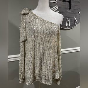 Women's CeCe Dressy Sequin Shirt - Gorgeous sparkling - Size Medium Worn 1 time